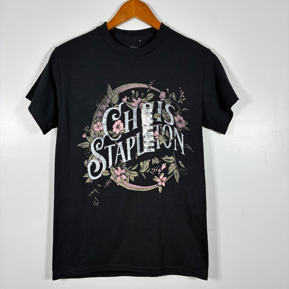 Chris Stapleton T-Shirt S Floral Graphic Concert Band Tee 2023 Country Music